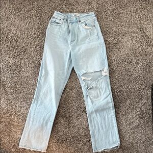 Abercrombie & Fitch Light Blue Straight Leg Jeans